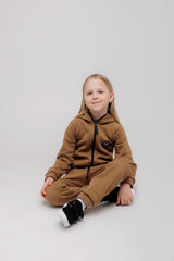 Latte by MANUL® – Basic Brushed Cotton Jumpsuit / No BackZip