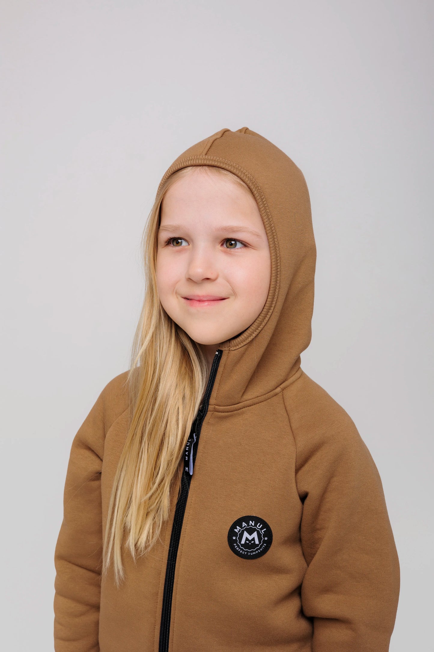 Latte by MANUL® – Basic Brushed Cotton Jumpsuit / No BackZip