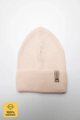 Set Vanilla — merino beanie & tube scarf, 100% extra fine merino wool