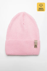 Set Blush — merino beanie & tube scarf, 100% extra fine merino wool
