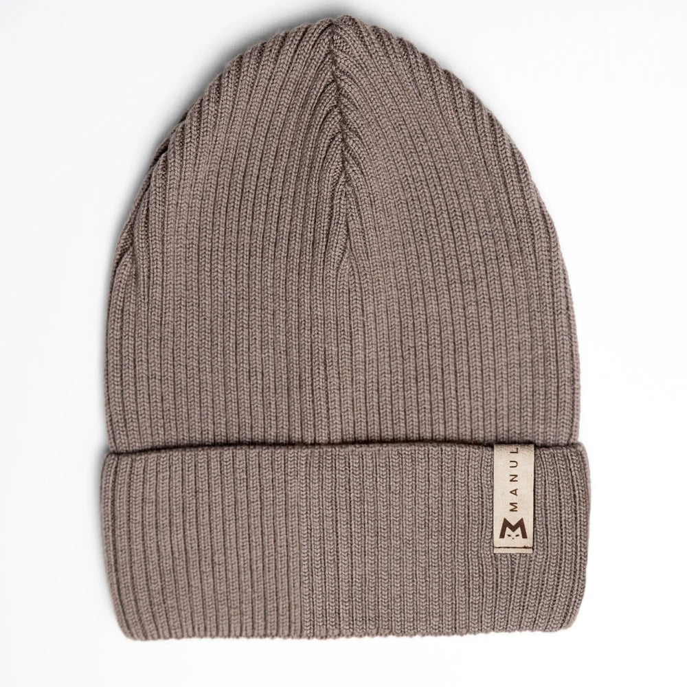 Set Mocha — merino beanie & tube scarf, 100% extra fine merino wool