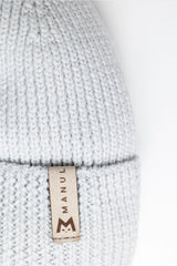 Winter beanie Fog — 100% extra fine merino wool, wool-fleece lined, reflective pom-pom