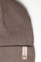 Set Mocha — merino beanie & tube scarf, 100% extra fine merino wool