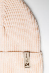 Set Vanilla — merino beanie & tube scarf, 100% extra fine merino wool