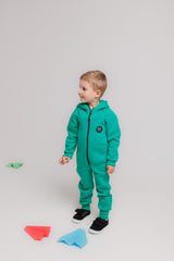 Emerald od MANUL® – Basic BackZip overal z česaného bavlneného úpletu