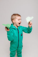 Emerald od MANUL® – Basic BackZip overal z česaného bavlneného úpletu