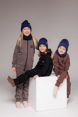 Set Navy — merino beanie & tube scarf, 100% extra fine merino wool