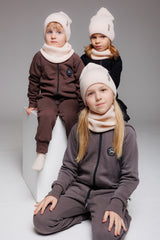 Set Vanilla — merino beanie & tube scarf, 100% extra fine merino wool