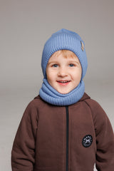 Set Sky — merino beanie & tube scarf, 100% extra fine merino wool