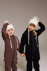 Winter beanie Fog — 100% extra fine merino wool, wool-fleece lined, reflective pom-pom