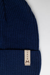 Set Navy — merino beanie & tube scarf, 100% extra fine merino wool
