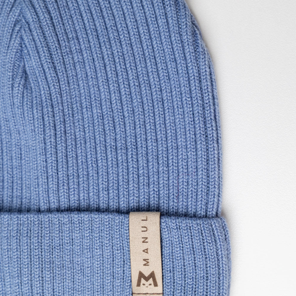 
                      
                        Set Sky — merino beanie & tube scarf, 100% extra fine merino wool
                      
                    