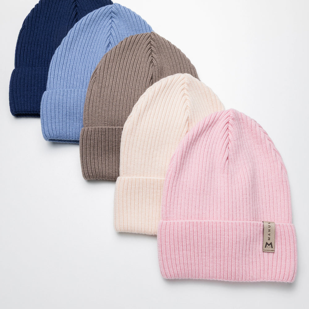 
                      
                        Set Mocha — merino beanie & tube scarf, 100% extra fine merino wool
                      
                    