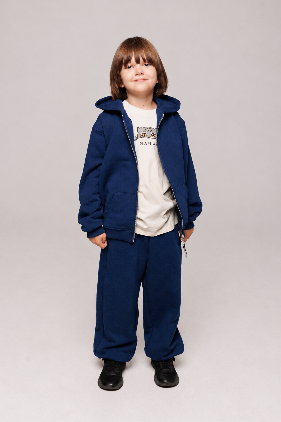 Leka Oversized Cotton Set — Blueberry