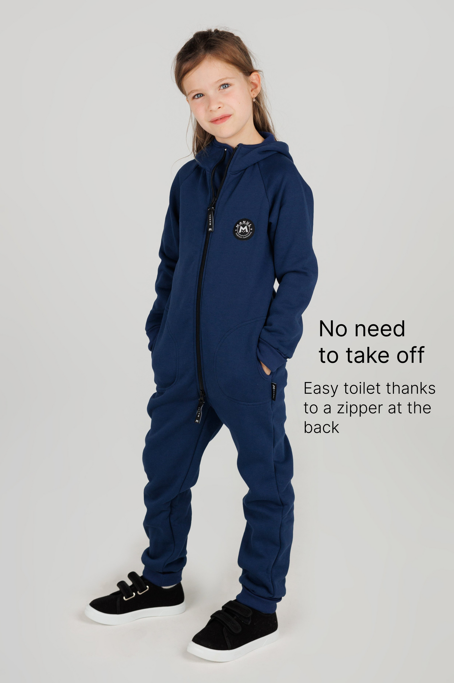 BackZip bavlněný overal — Indigo