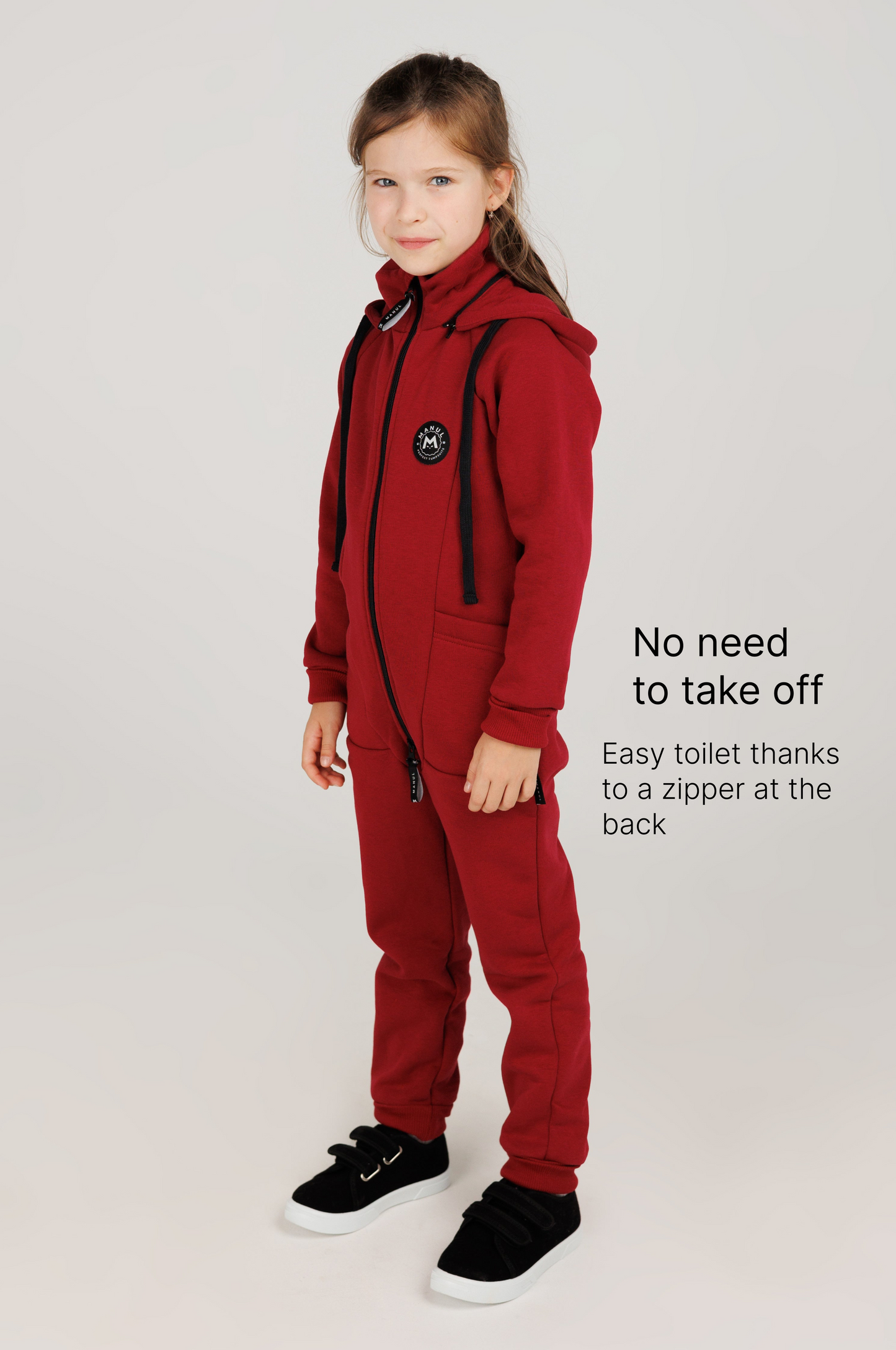BackZip bavlněný overal — Tomato