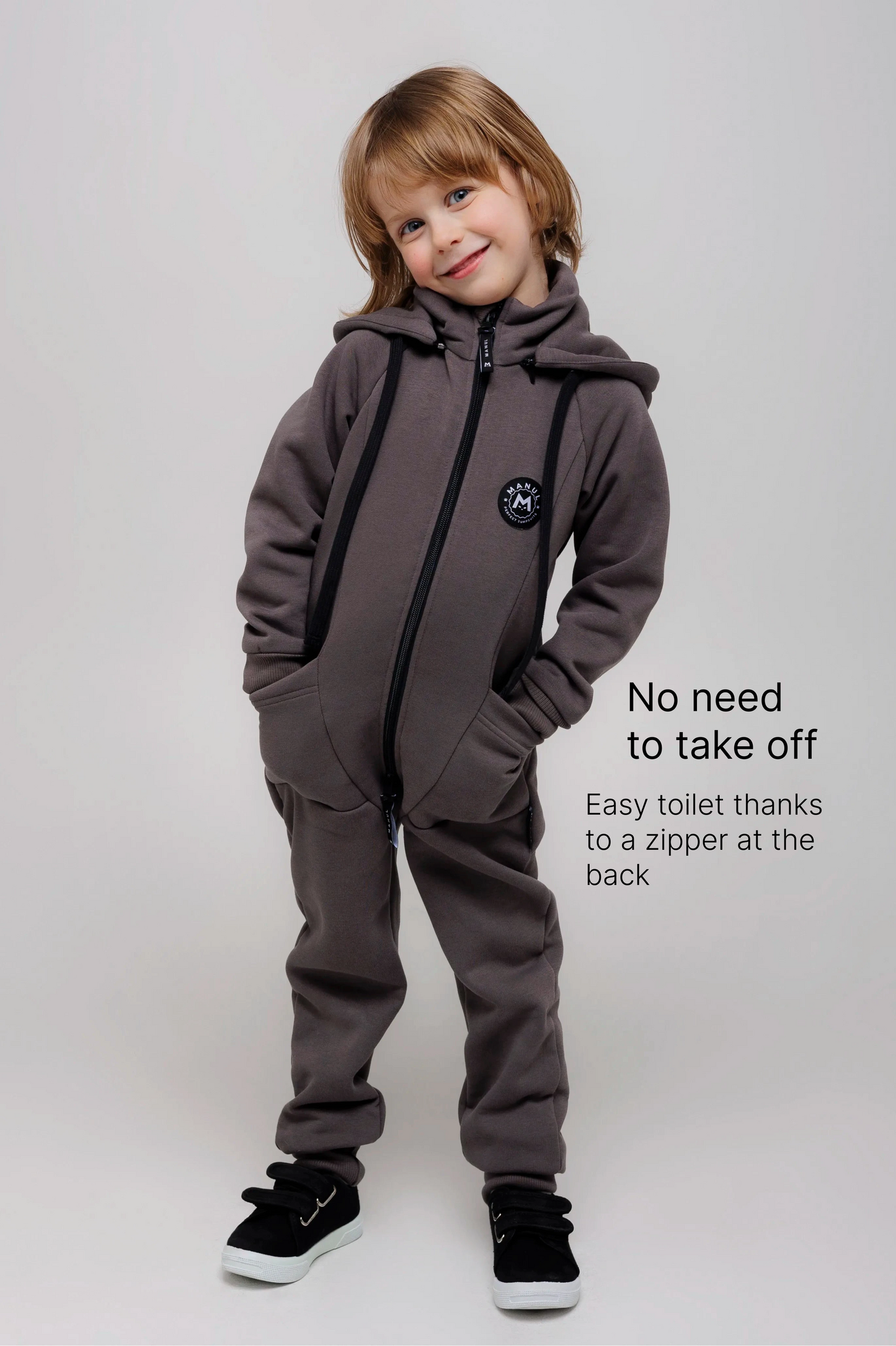 BackZip bavlněný overal — Steel