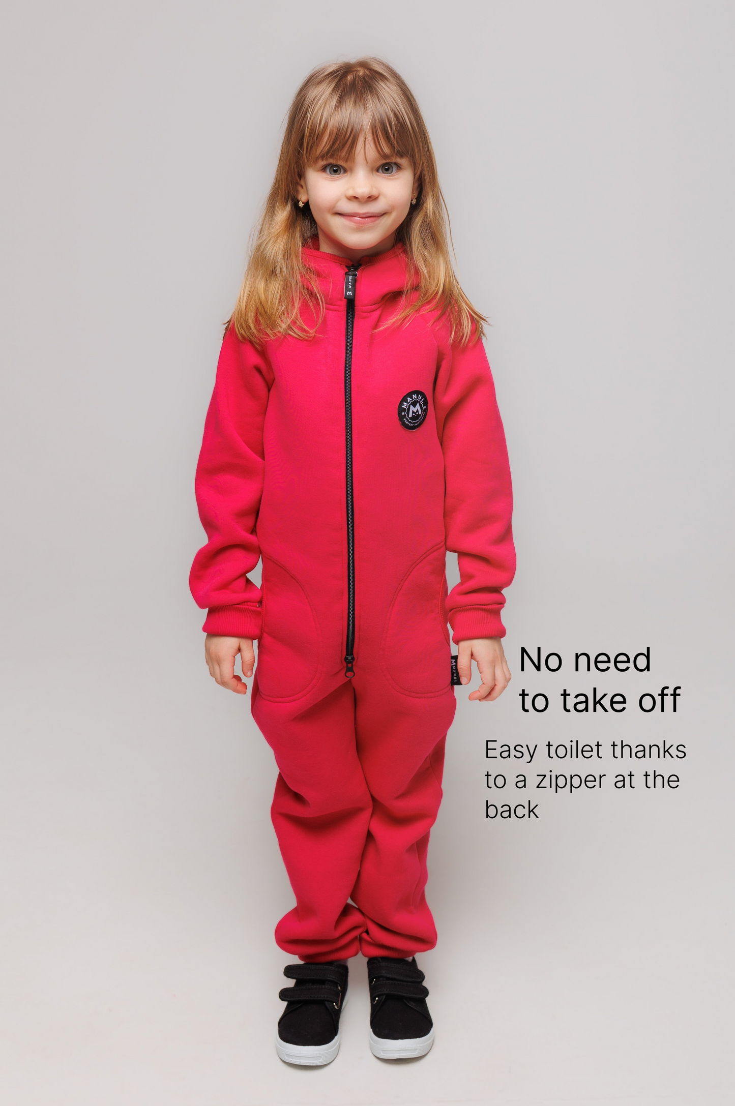 BackZip bavlněný overal — Berry
