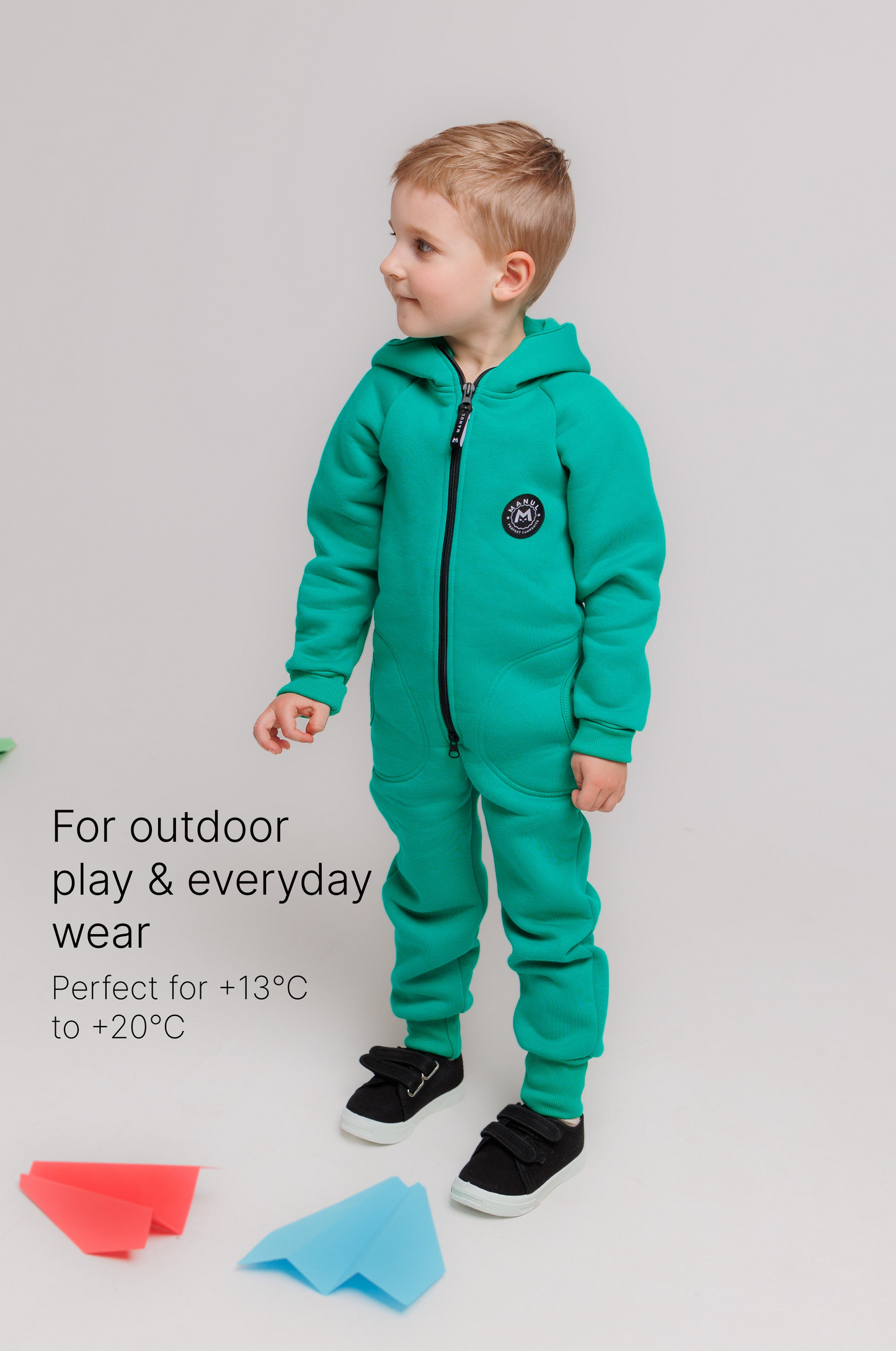 BackZip bavlněný overal — Emerald