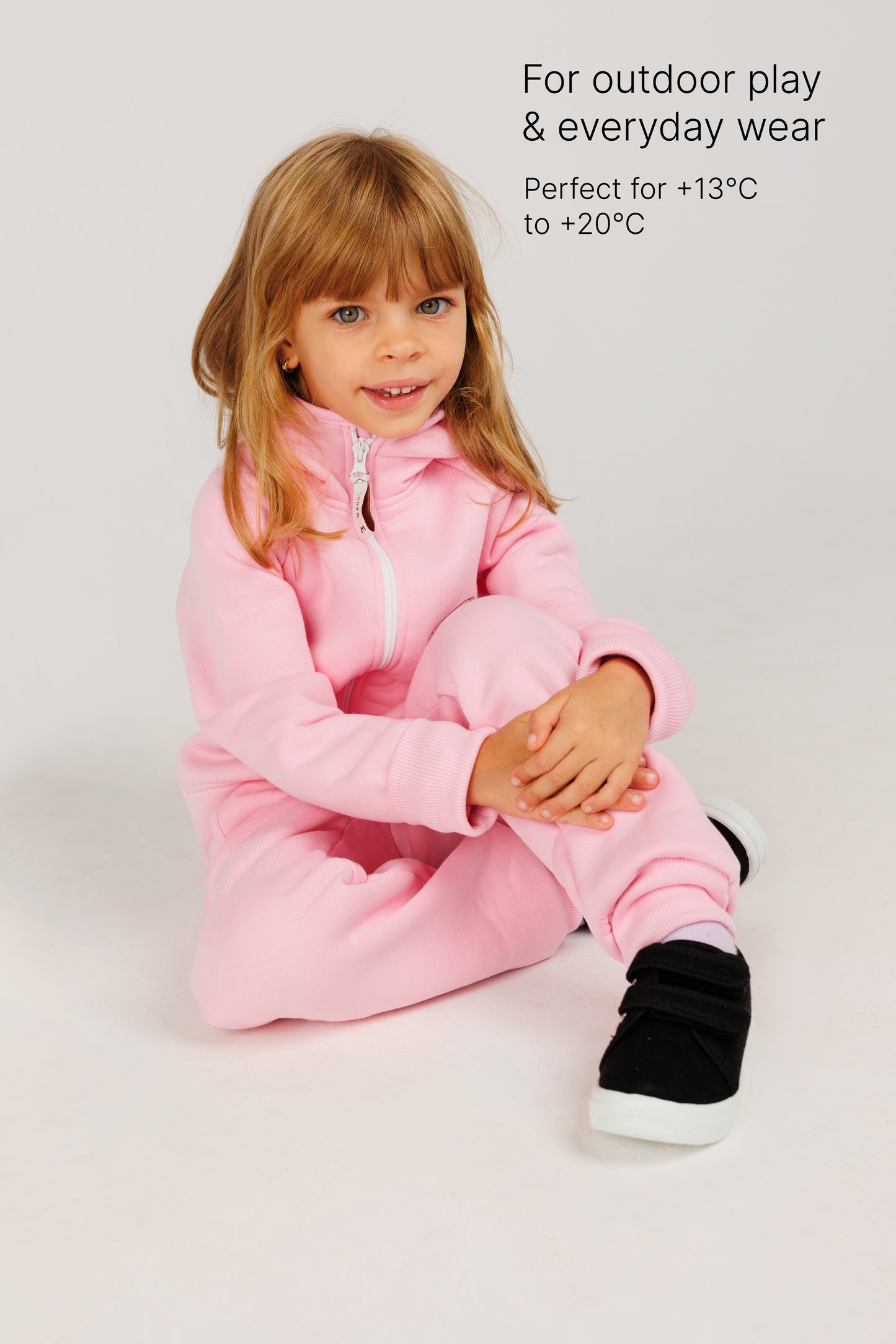 BackZip bavlněný overal — Flamingo