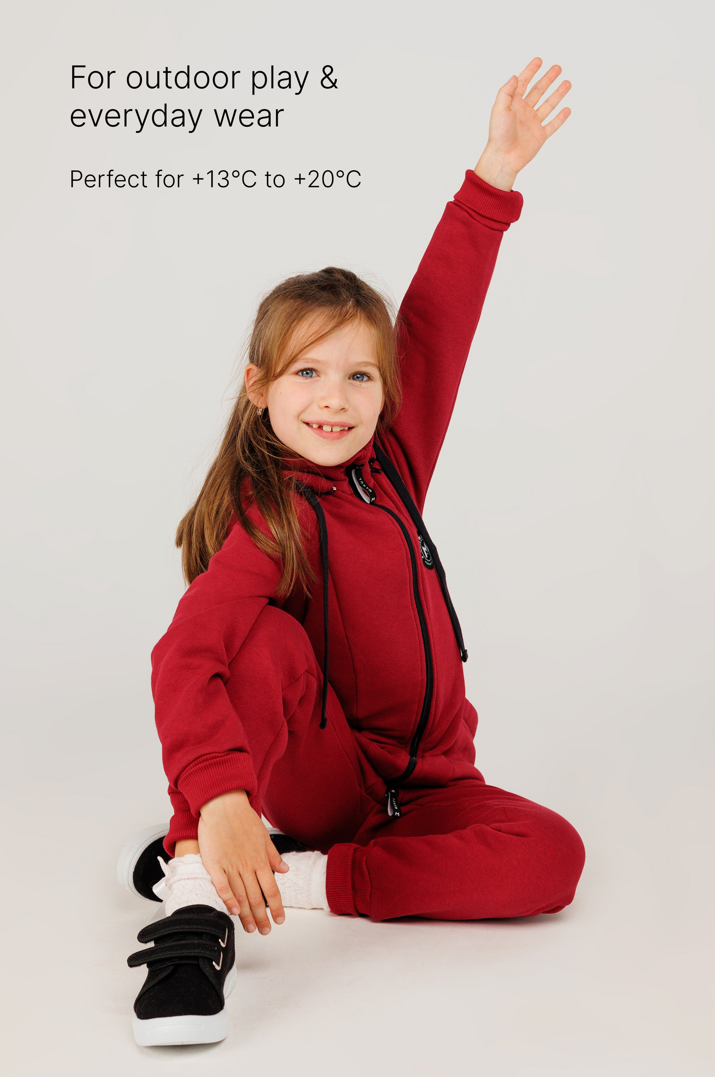 BackZip bavlněný overal — Tomato