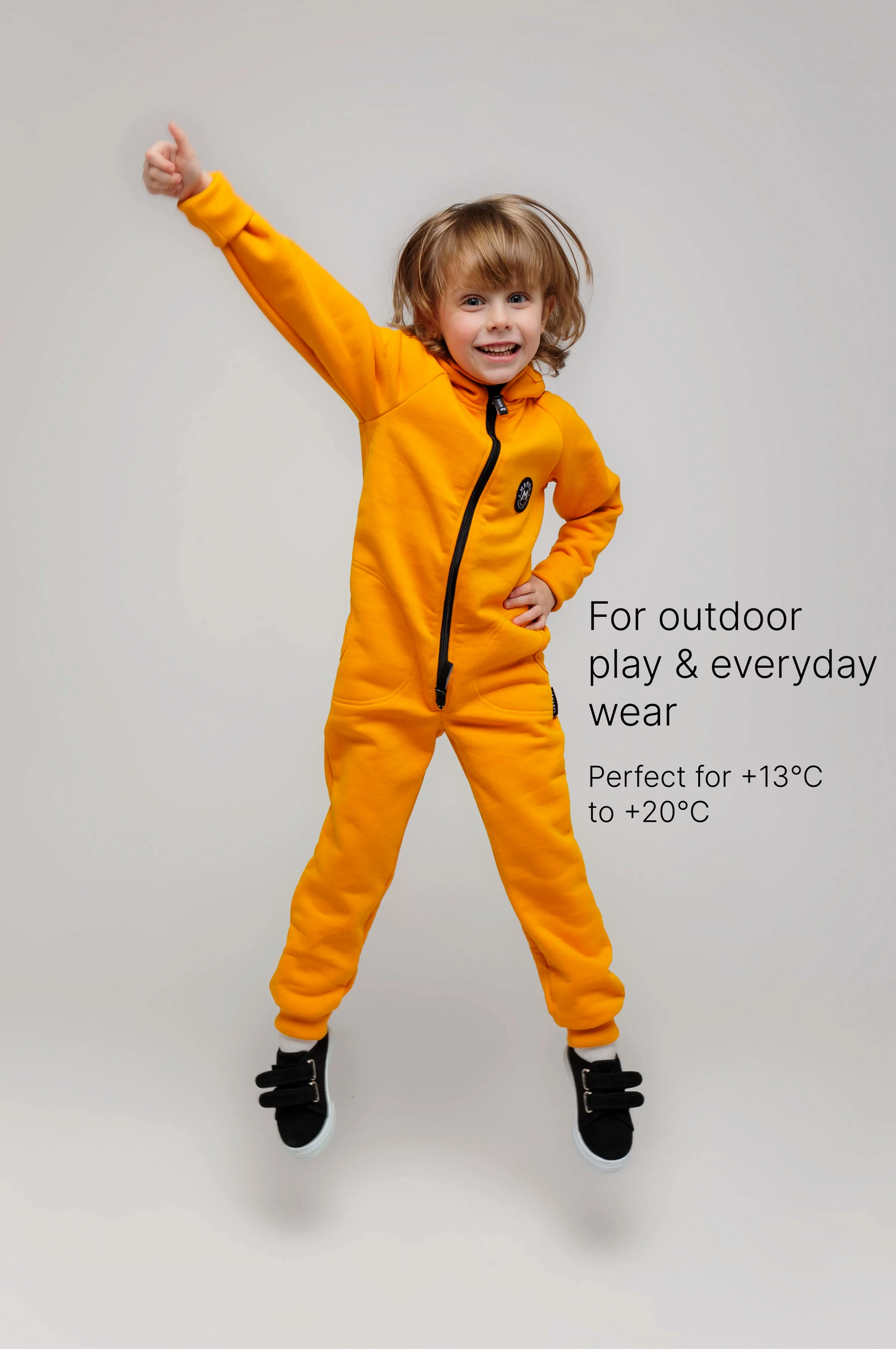 BackZip Cotton Jumpsuit — Cheddar
