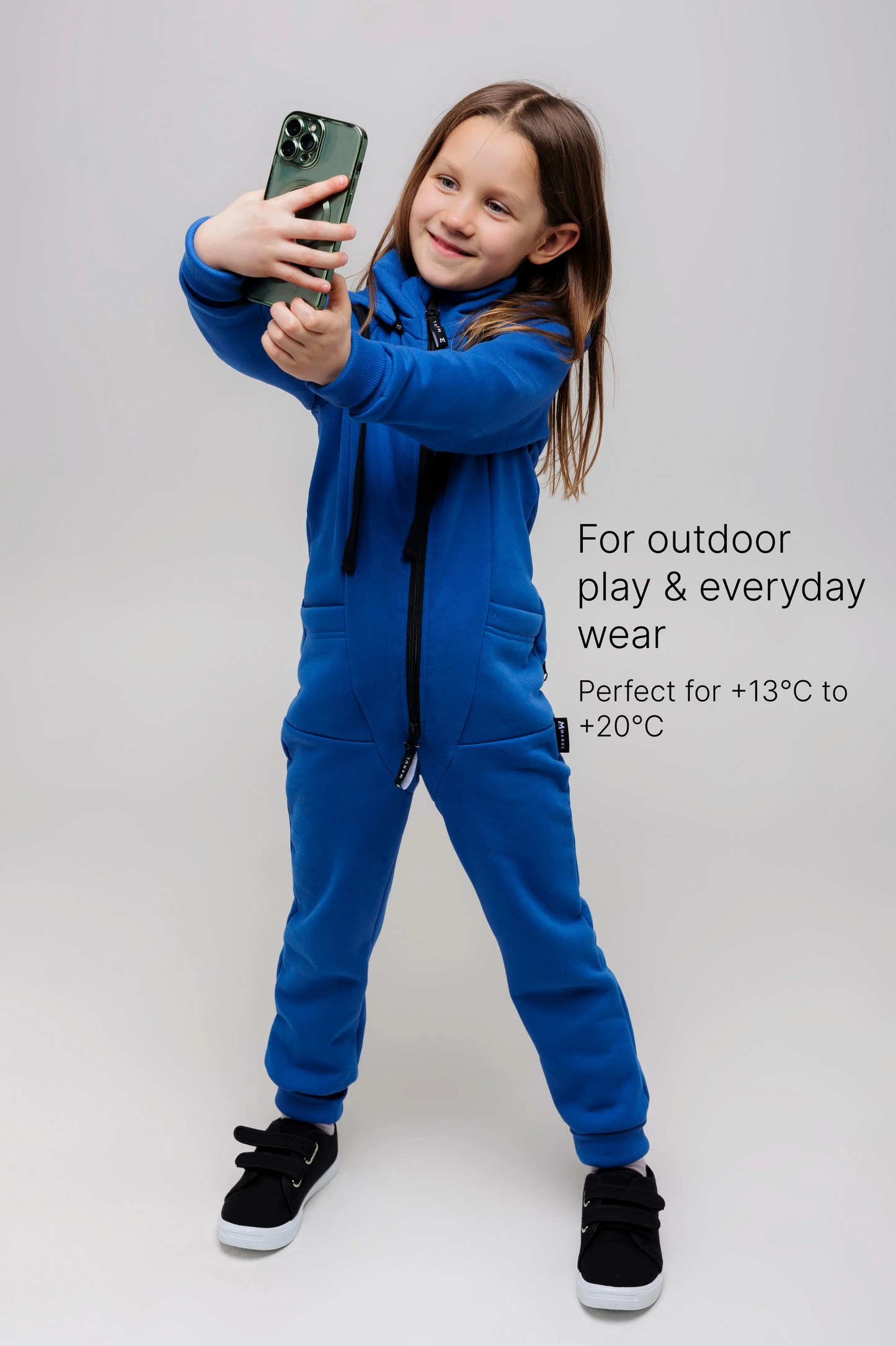 BackZip Cotton Jumpsuit — Ocean