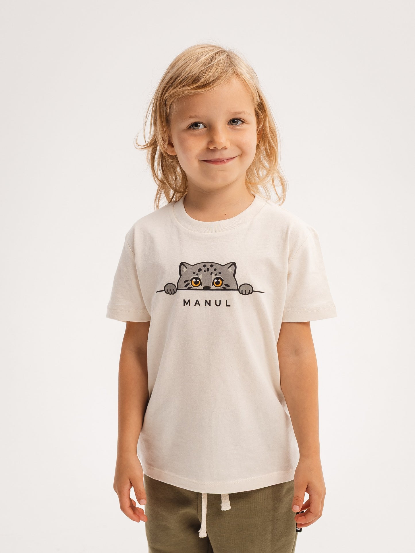 Curious Manul T-Shirt — Natural Raw
