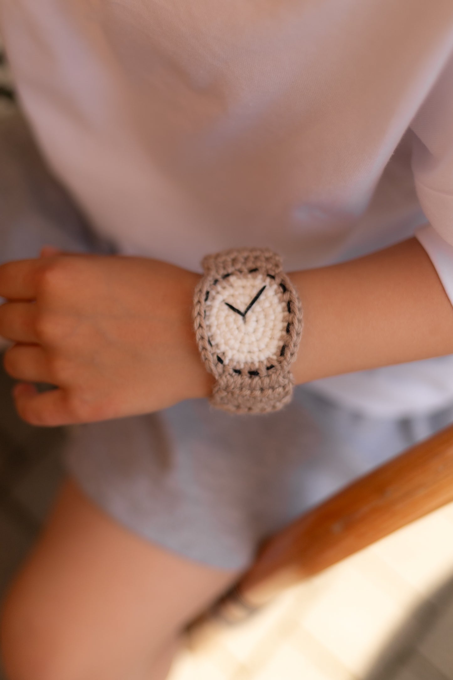 Hand-Knitted Watch — Morning Mist