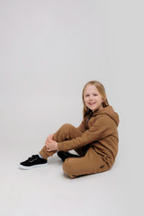 Latte by MANUL® – Basic Brushed Cotton Jumpsuit / No BackZip