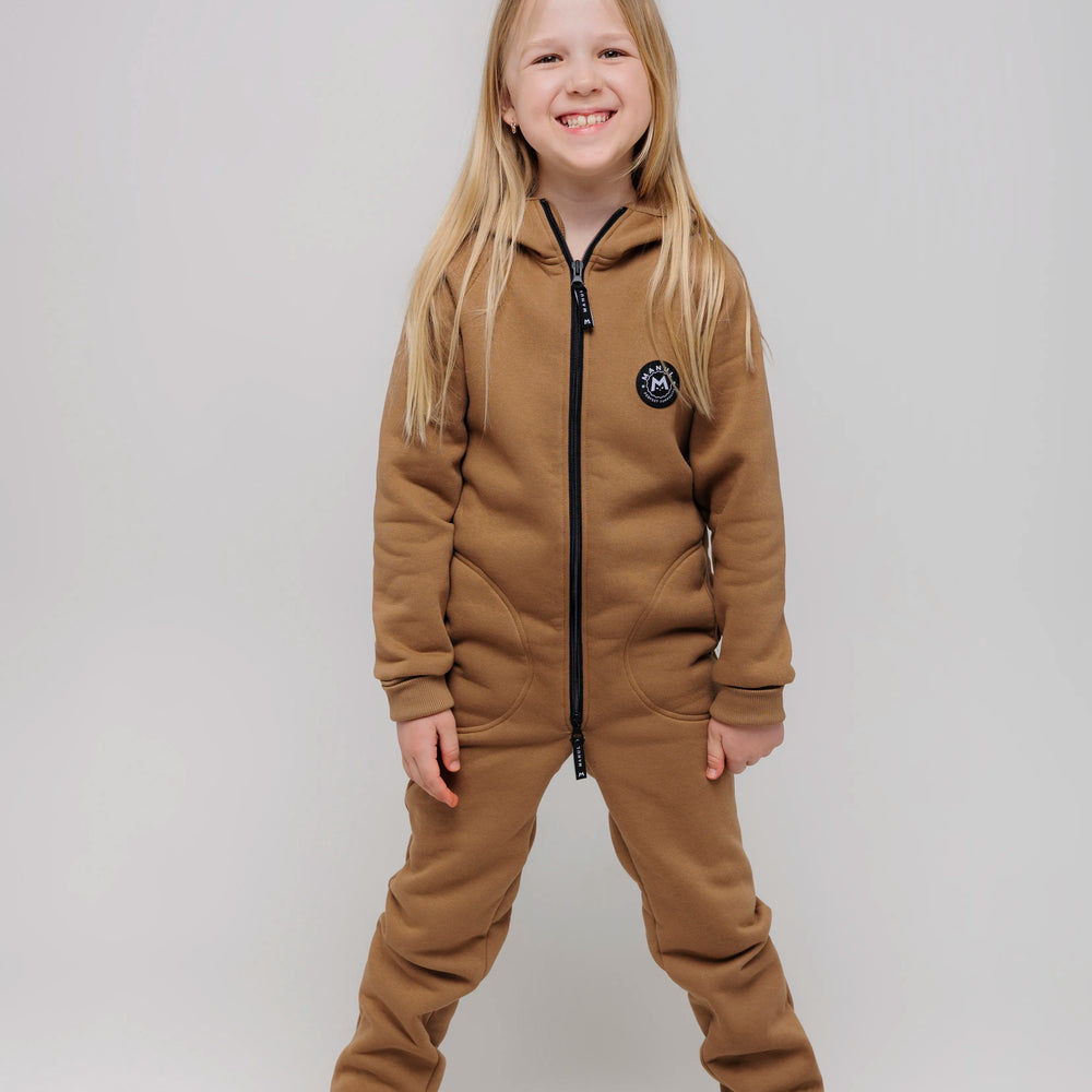 Latte by MANUL® – Basic Brushed Cotton Jumpsuit / No BackZip