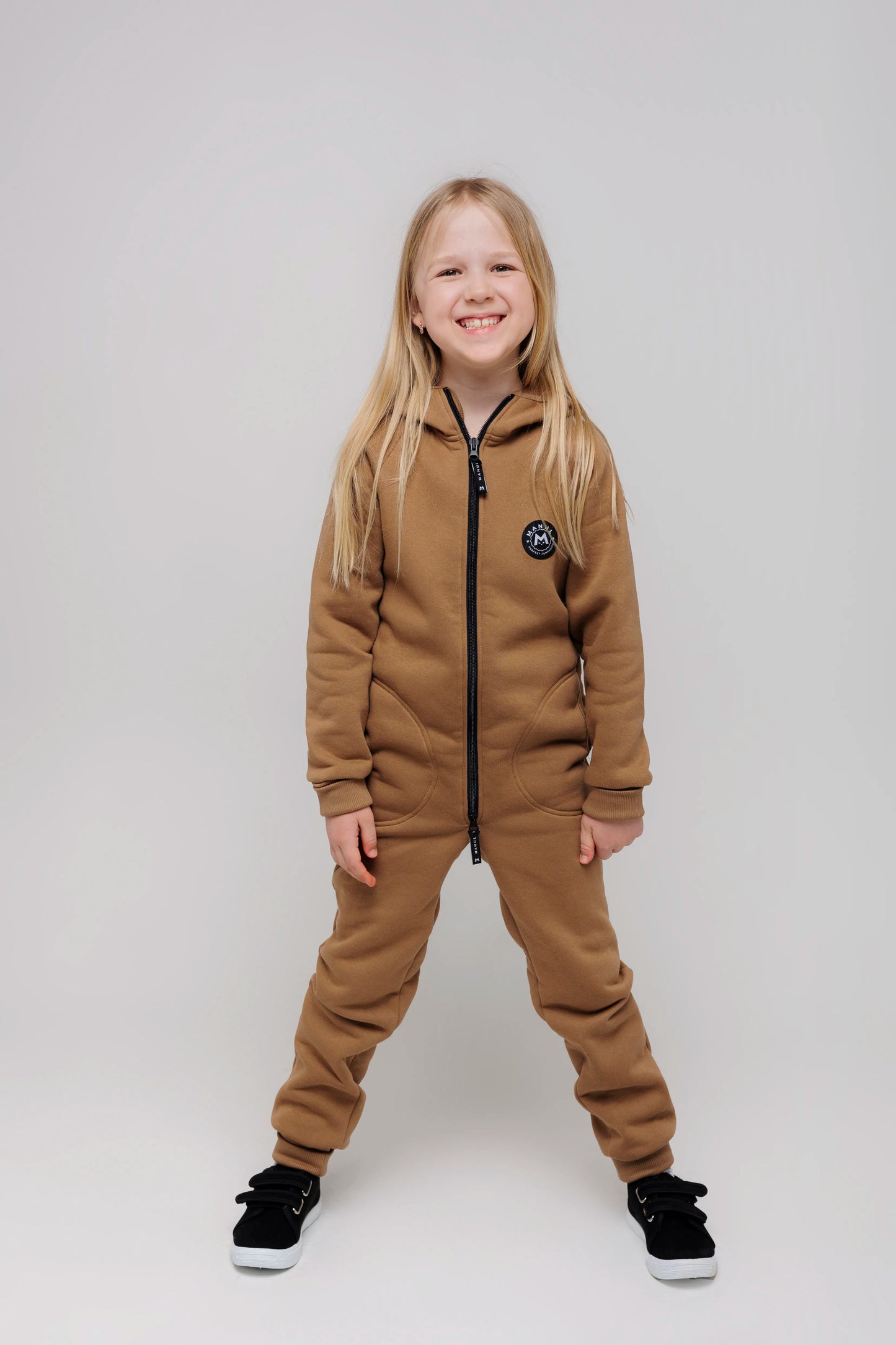Latte by MANUL® – Basic Brushed Cotton Jumpsuit / No BackZip