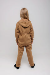Latte by MANUL® – Basic Brushed Cotton Jumpsuit / No BackZip