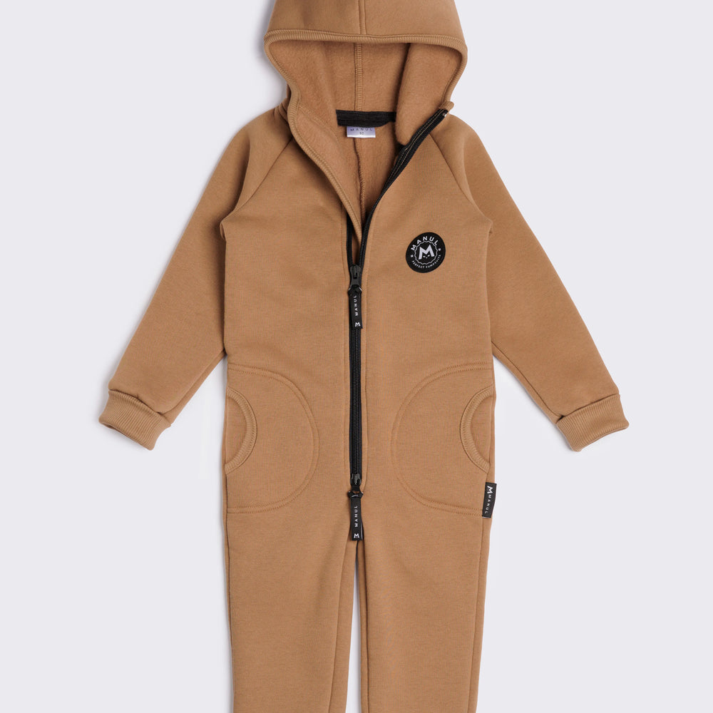Latte by MANUL® – Basic Brushed Cotton Jumpsuit / No BackZip